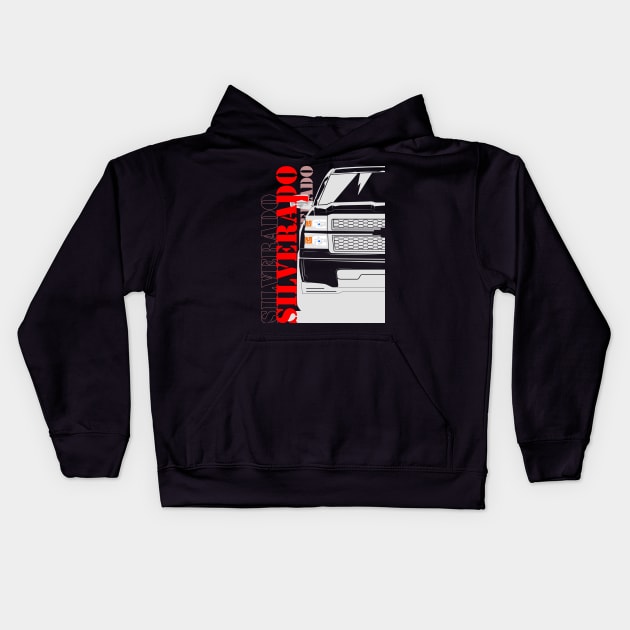 Silverado 2014 Kids Hoodie by SquareFritz